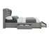Hope Fabric Bed Grey Velvet